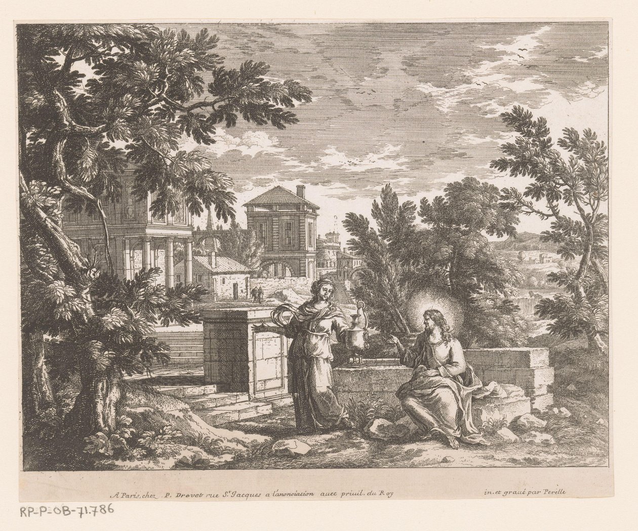 Christus en de Samaritaanse vrouw door Adam Perelle
