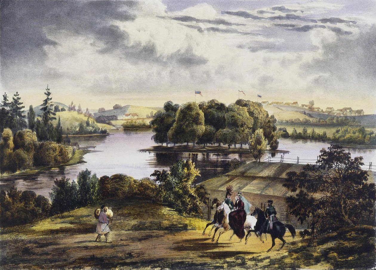 Uitzicht op Izhora, 1833 door Adam Tirpeune