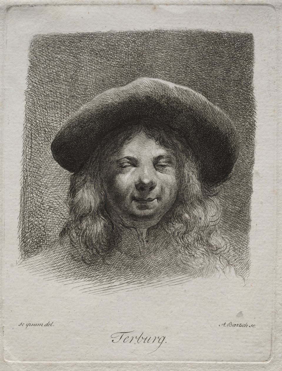 Portret van Gerard Terborch door Adam von Bartsch