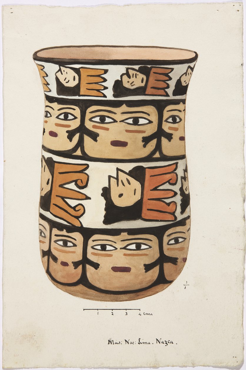 Vaas uit Nazca, Peru door Adela Breton