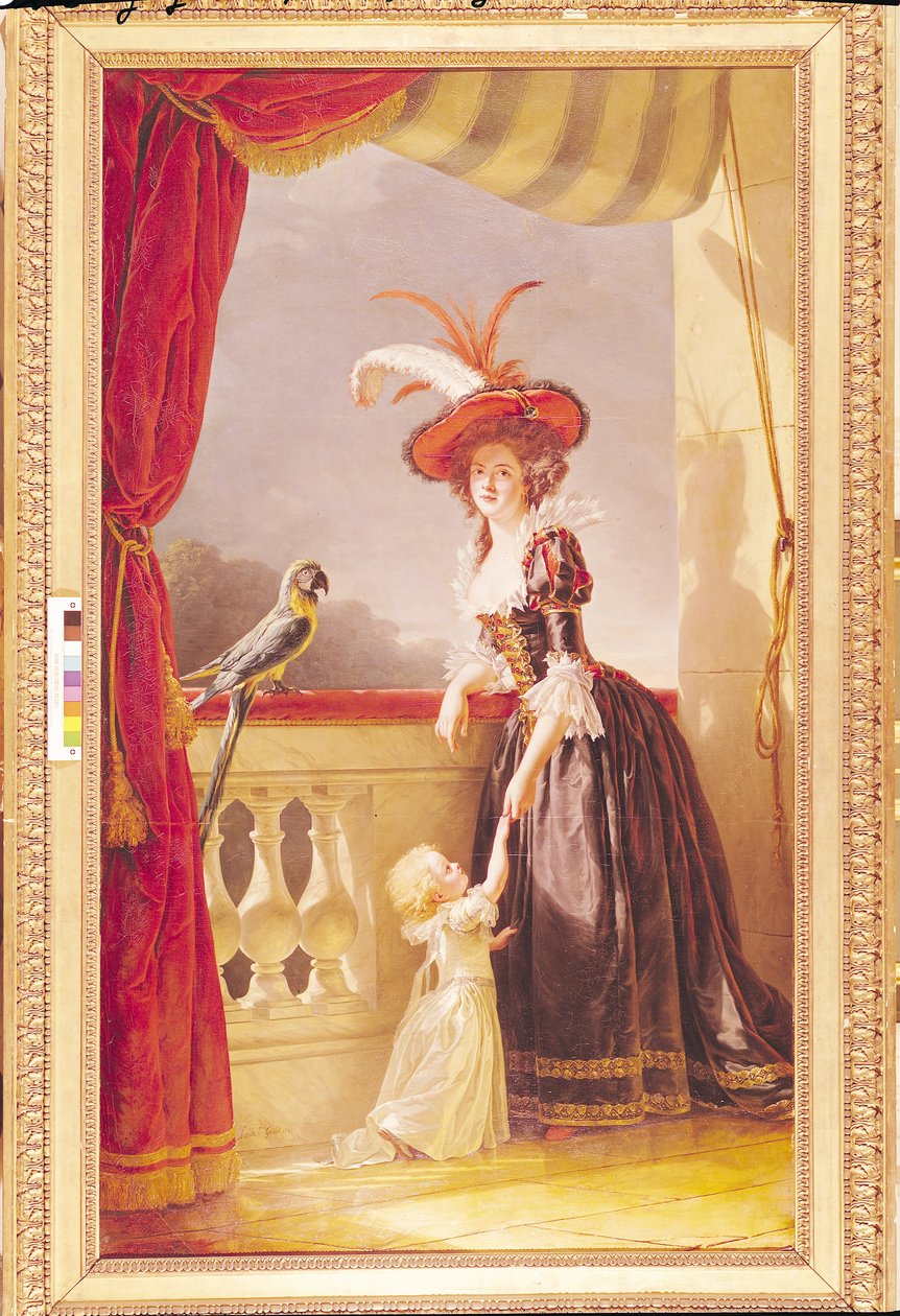 Portret van Louise-Elisabeth de France (1727-59) Hertogin van Parma en haar zoon Ferdinand (1751-1802), 1786 door Adelaide Labille Guiard