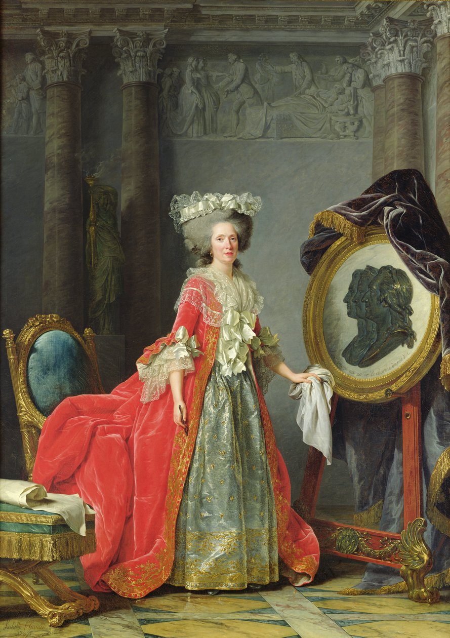 Portret van Adelaide de France door Adelaide Labille Guiard