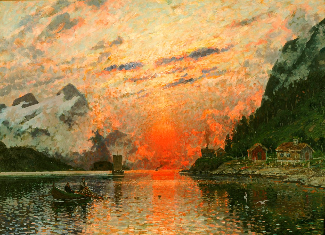 Een fjord door Adelsteen Normann