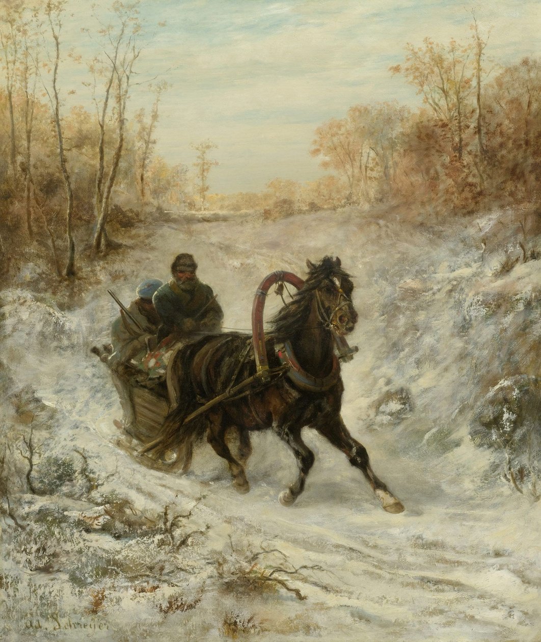 De koerier door Adolf Schreyer