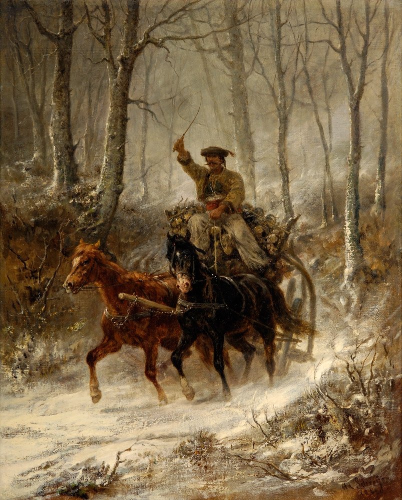 Wallach-span in de winter door Adolf Schreyer
