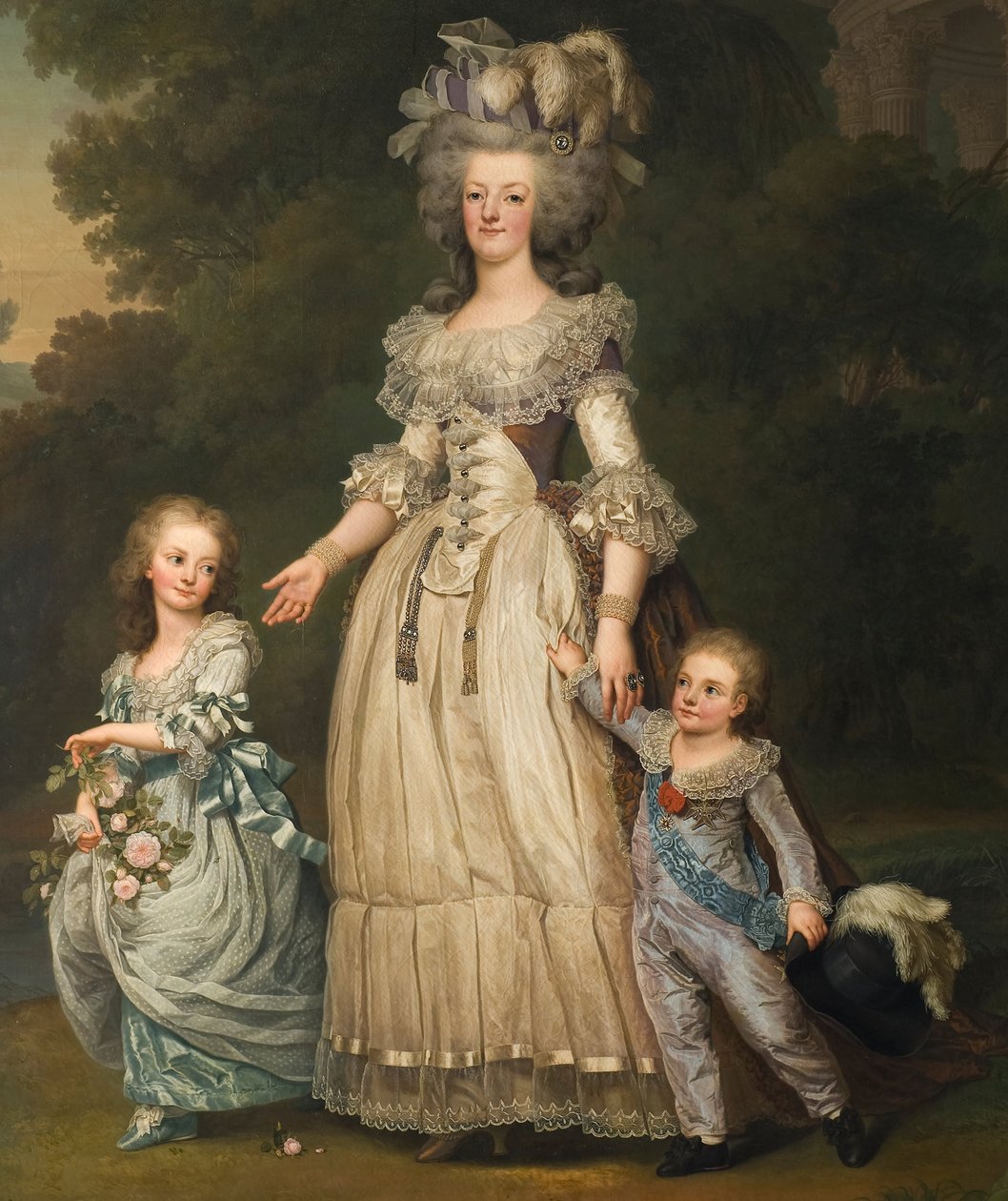 Marie Antoinette met haar kinderen door Adolf Ulrich Wertmuller