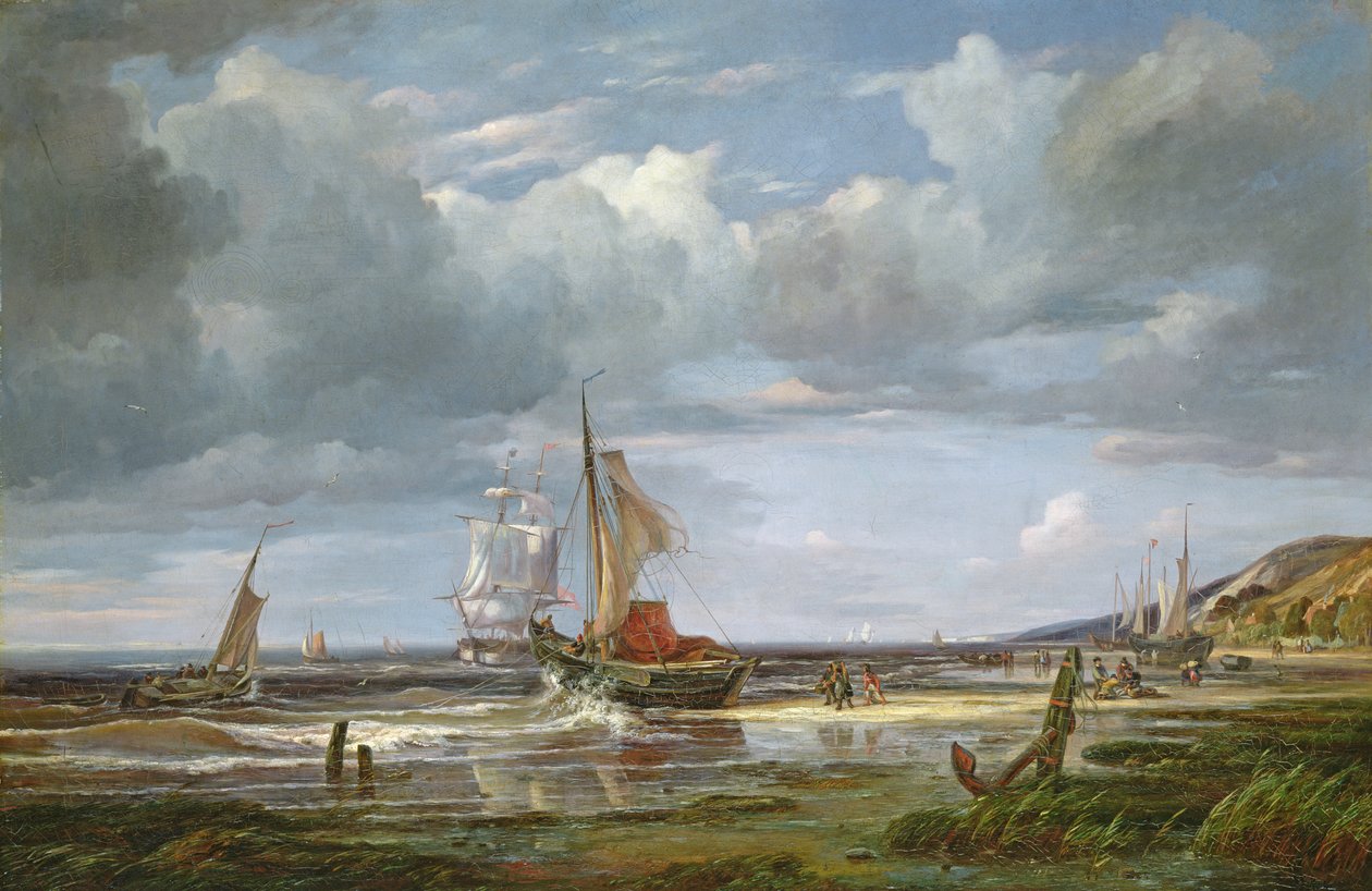 De Elbe bij Blankenesee, 1844 door Adolf Vollmer