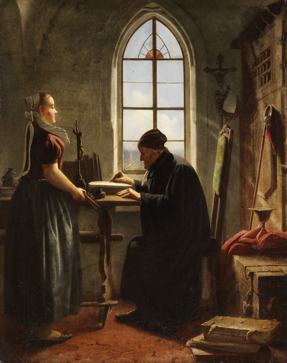 De huwelijksaankondiging door Adolf Werner