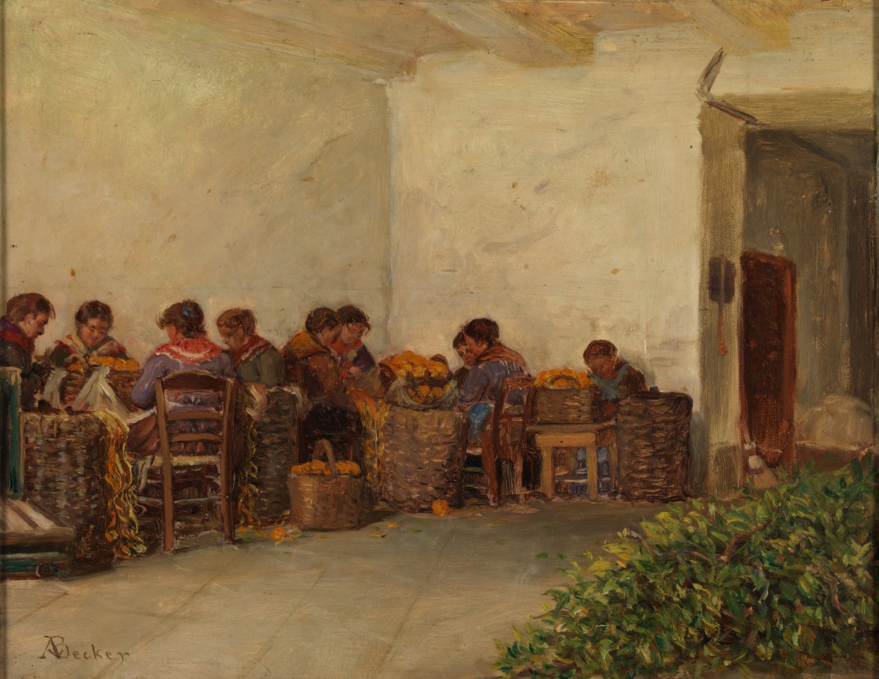 De Plattelandsvrouwen door Adolf von Becker