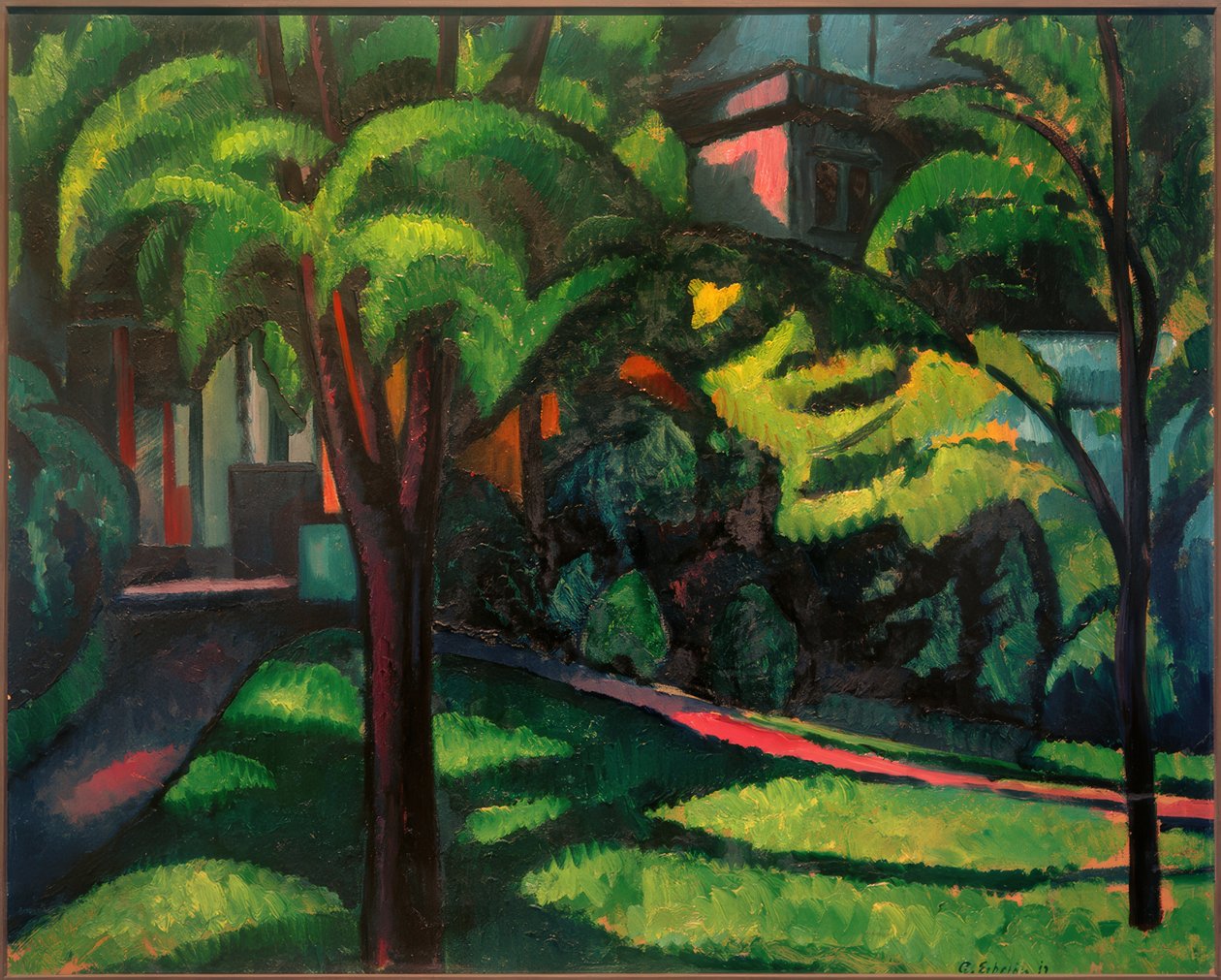 Parklandschap door Adolf Erbslöh