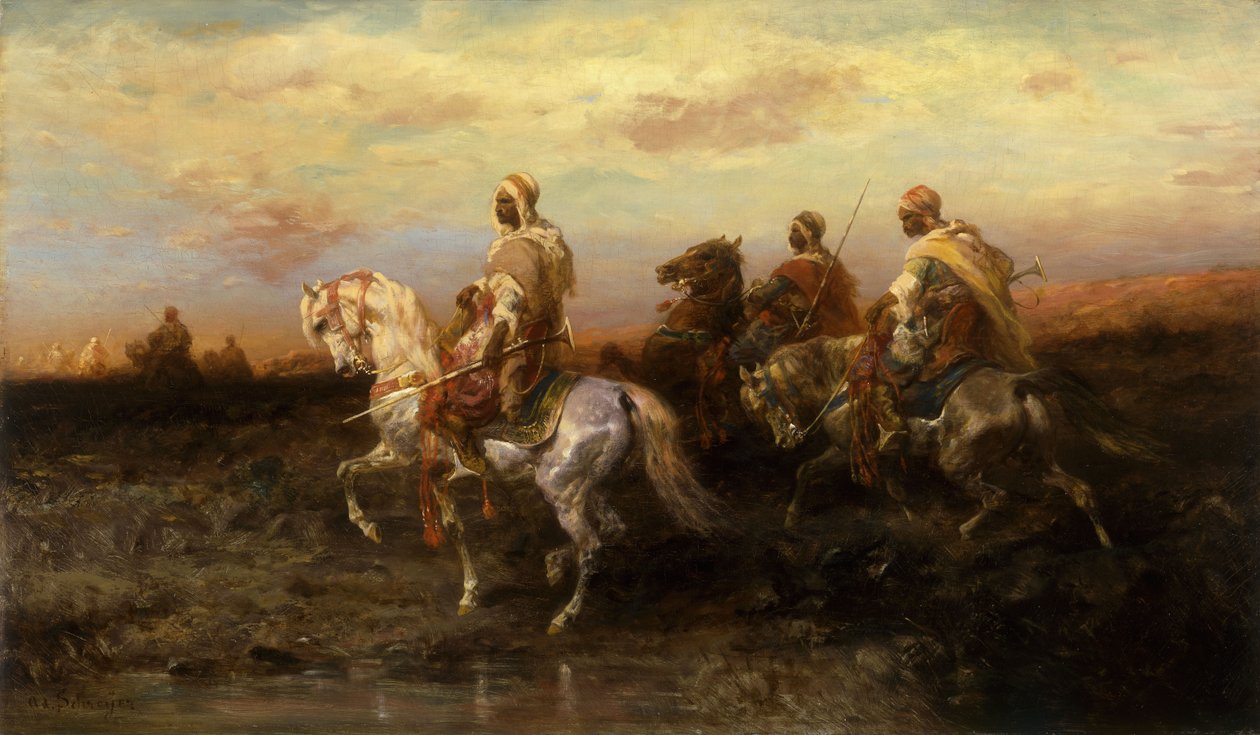 Arabische Ruiters door Adolf Schreyer