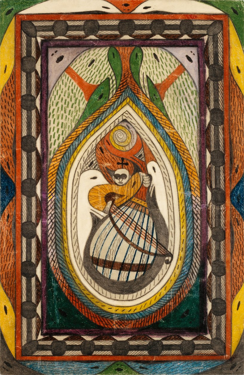 Muzikant door Adolf Wolfli