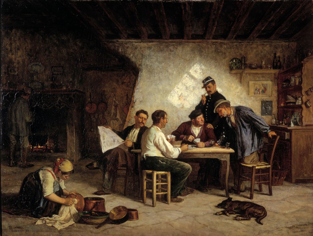 Een spelletje Piquet door Adolf von Becker
