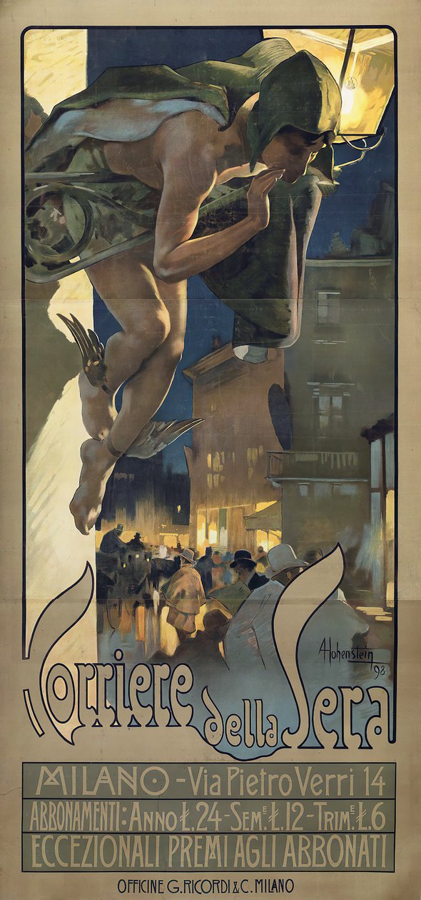 Corriere della Sera, 1898 door Adolfo Hohenstein