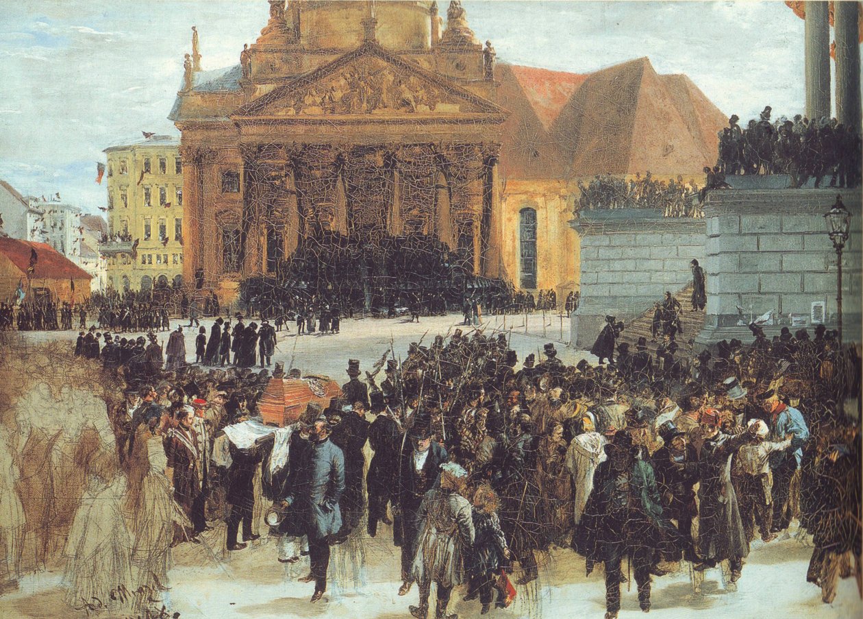 Opbaring van de Maartgevallen door Adolph Menzel