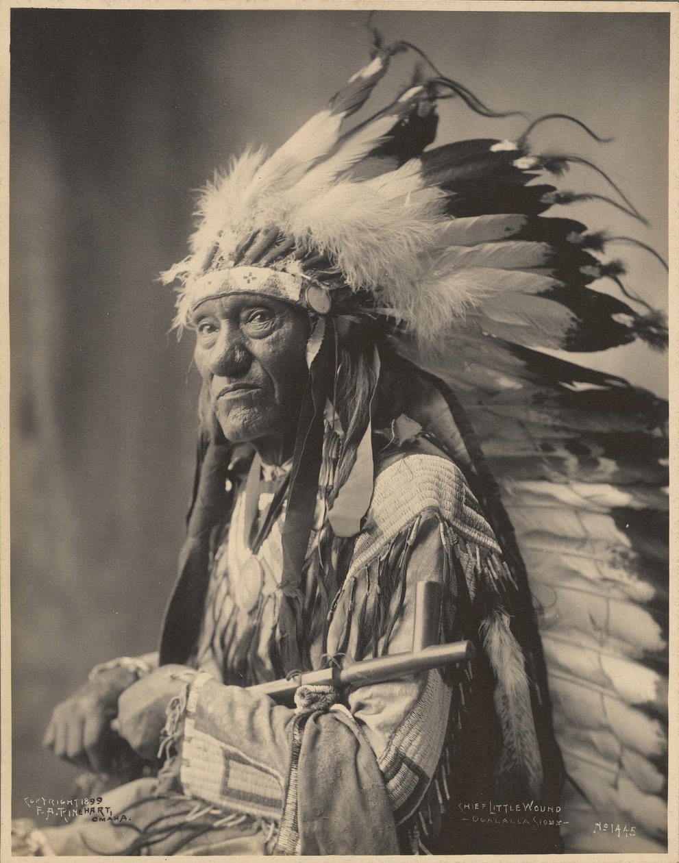 Opperhoofd Little Wound, Ogalalla Sioux door Adolph F. Muhr