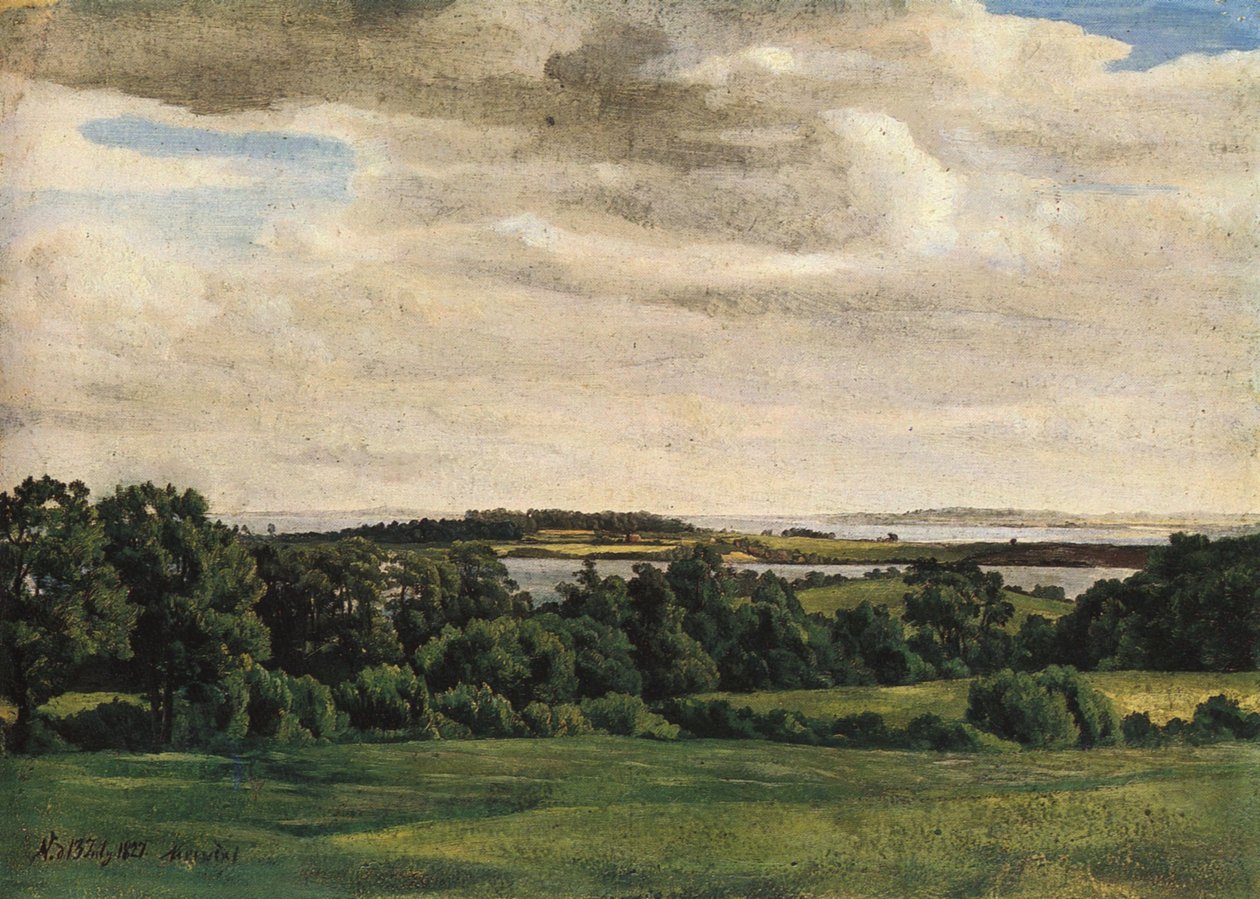 Duits: Holsteinische Landschaft door Adolph Friedrich Vollmer