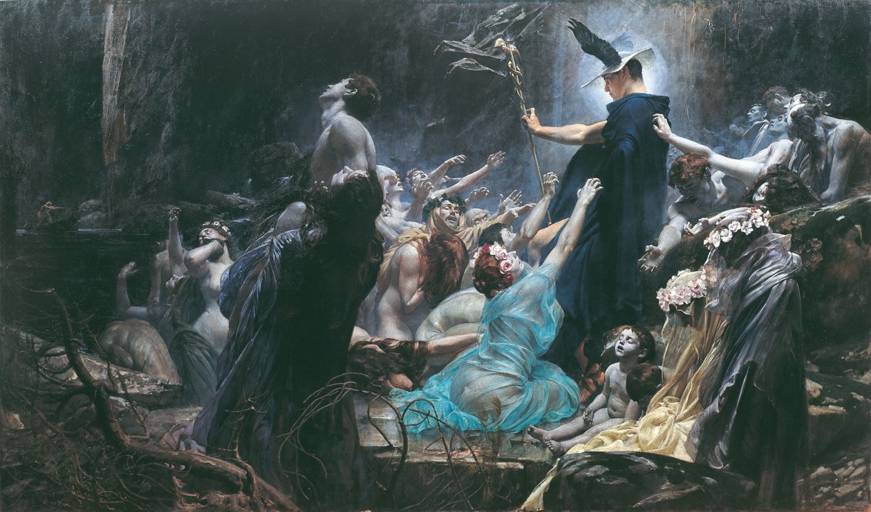De zielen van Acheron, 1898 door Adolf Hiremy Hirschl