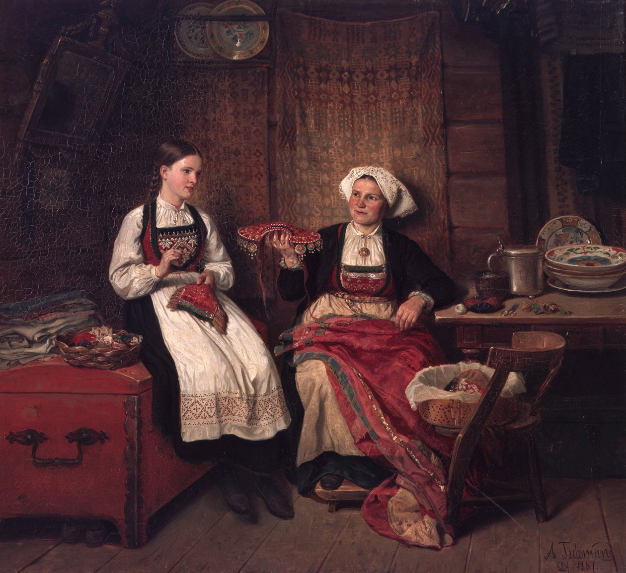 Grootmoeders trouwkroon door Adolph Tidemand