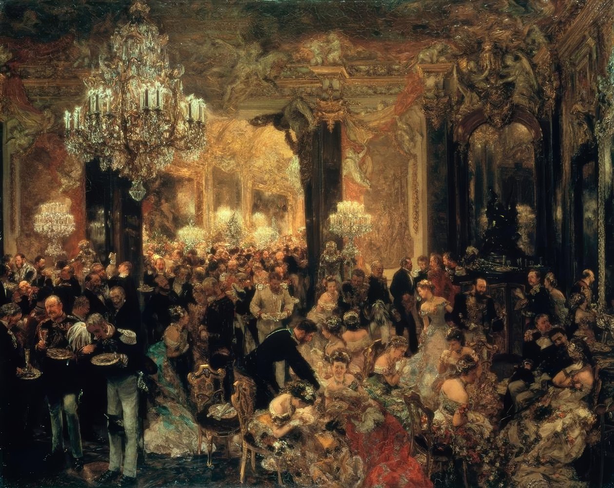 Het bal souper door Adolph Menzel