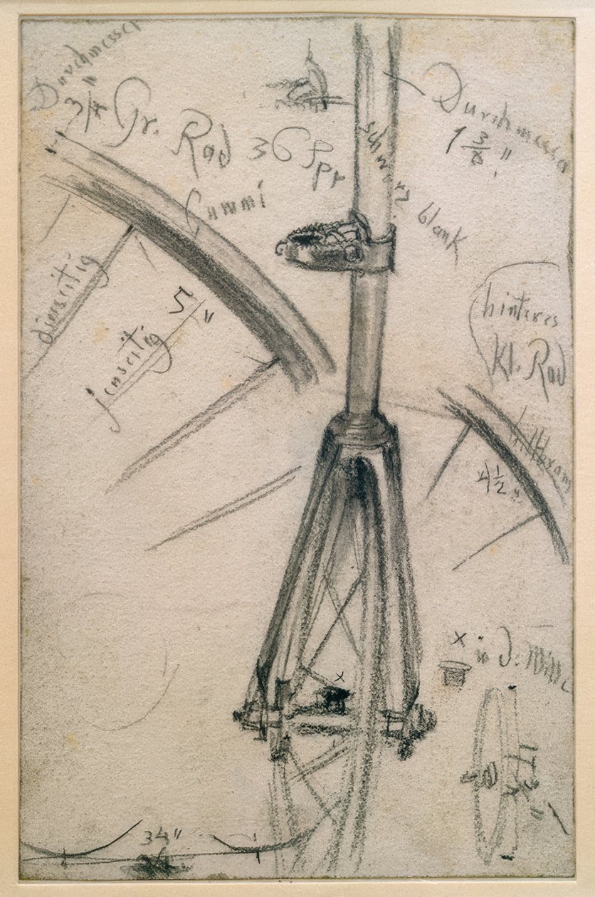 Studies van de Hoge Fiets, Technische Details door Adolph Menzel