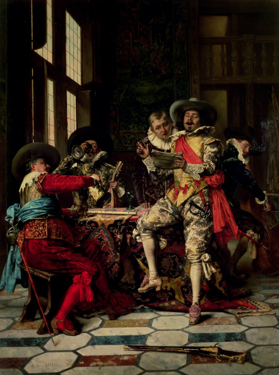 Les Chanteurs door Adolphe Alexandre Lesrel