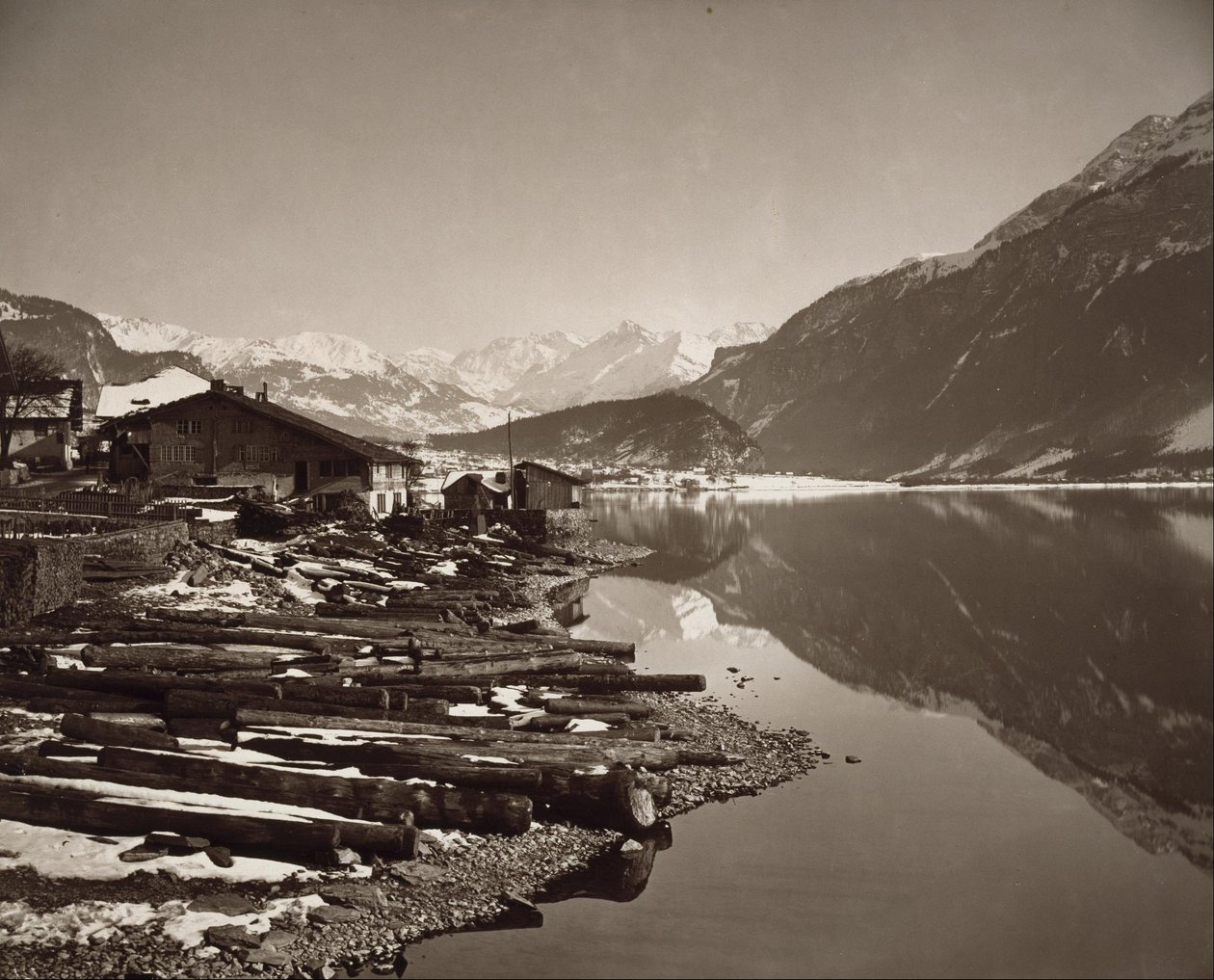 Meer van Brienz door Adolphe Braun
