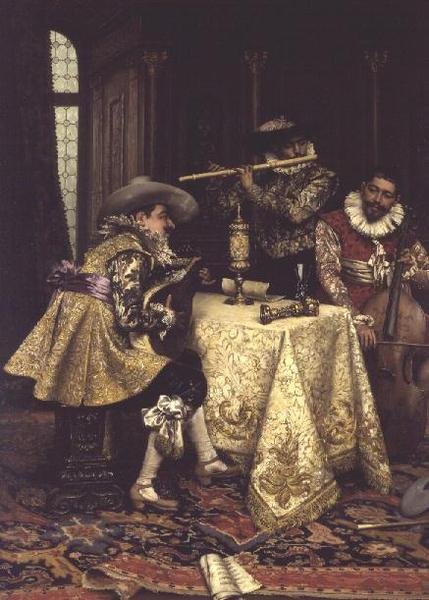 De Muzikanten door Adolphe Alexandre Lesrel