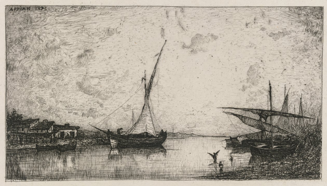 Kanaal bij Martigues door Adolphe Appian