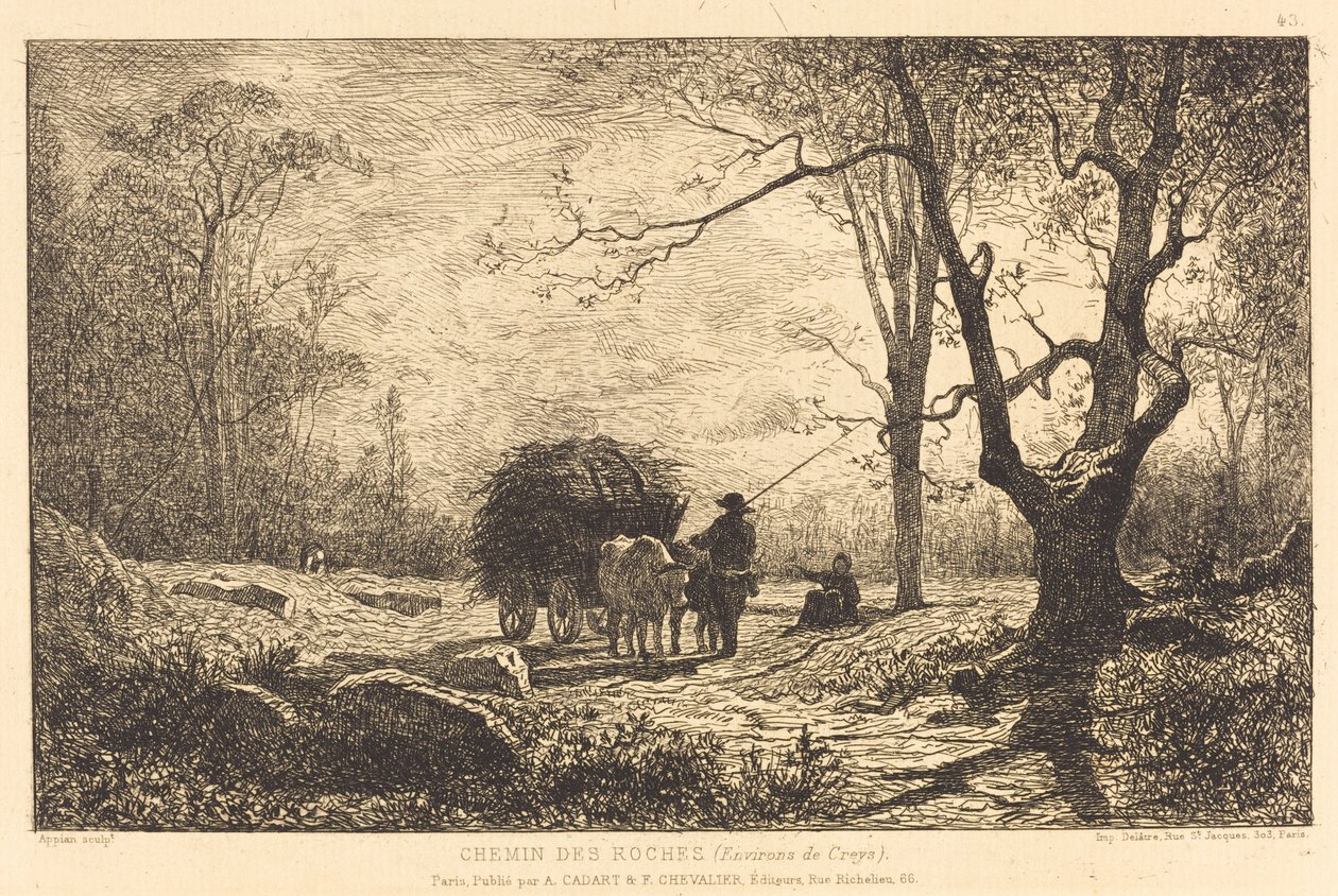 Chemin des Roches door Adolphe Appian