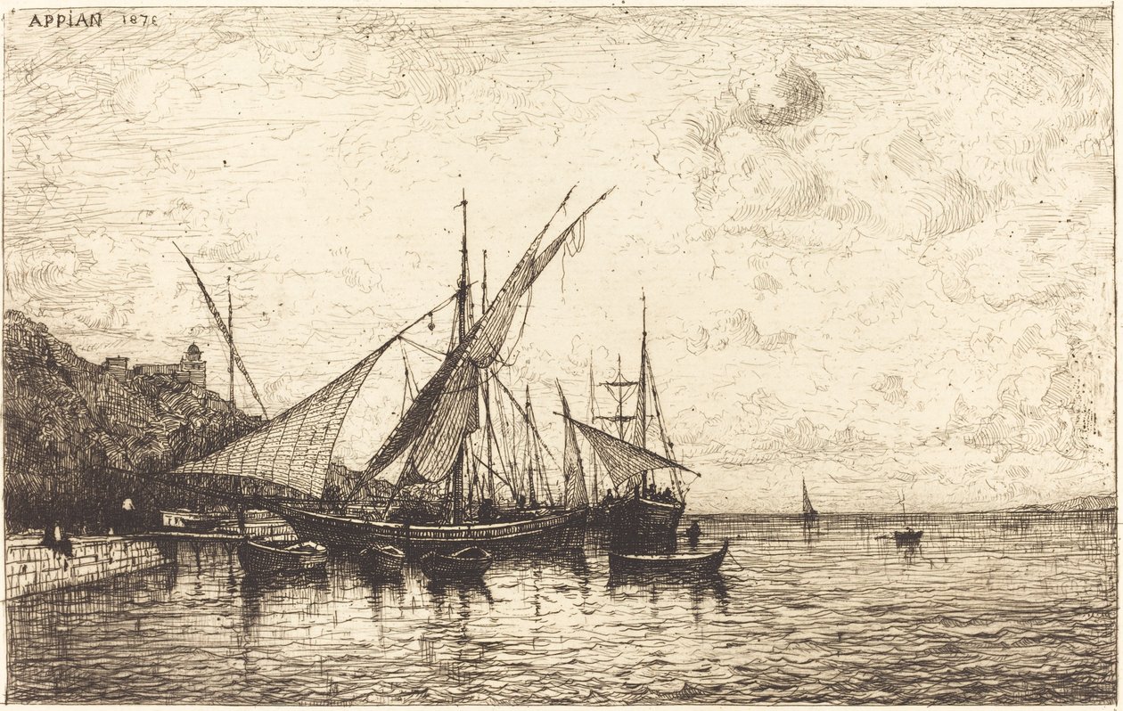 De Haven van Monaco door Adolphe Appian