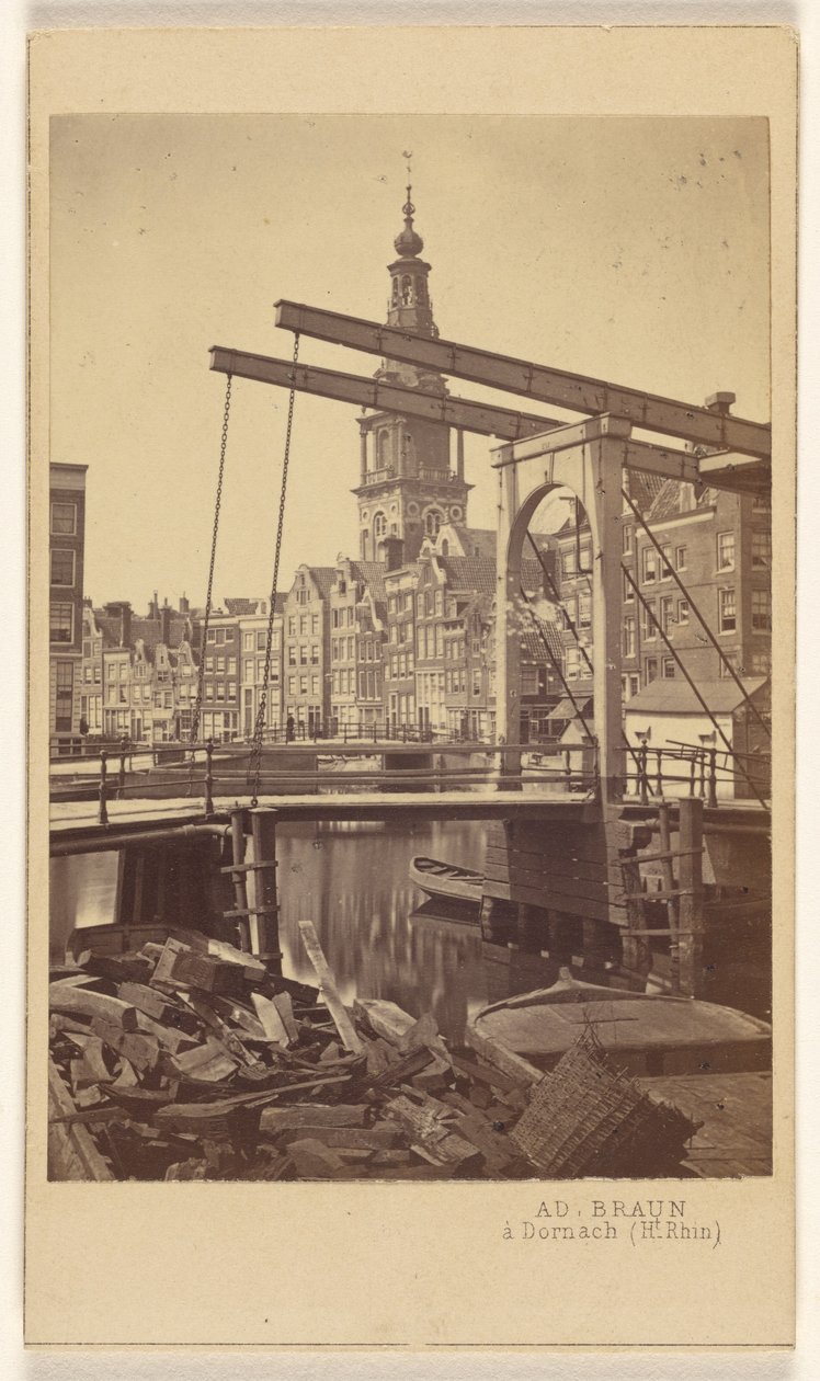 Amsterdam. Quai Raamgracht. door Adolphe Braun
