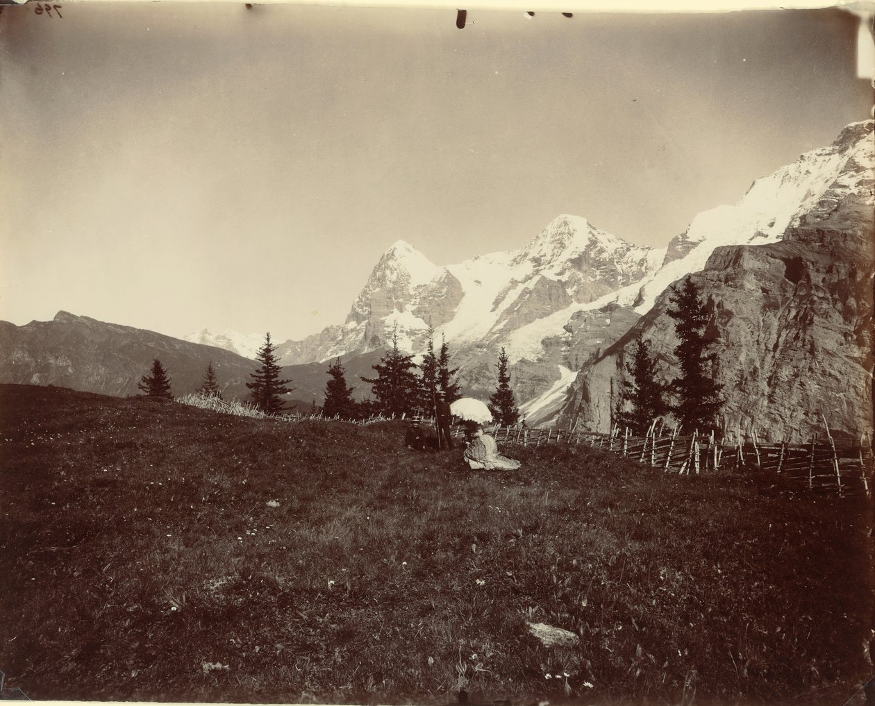 Landschap, Zwitserland, ca. 1860 door Adolphe Braun