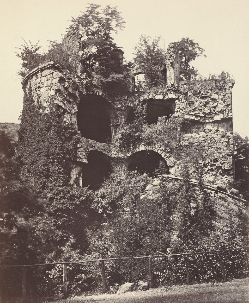 De opgeblazen toren, kasteel van Heidelberg door Adolphe Braun