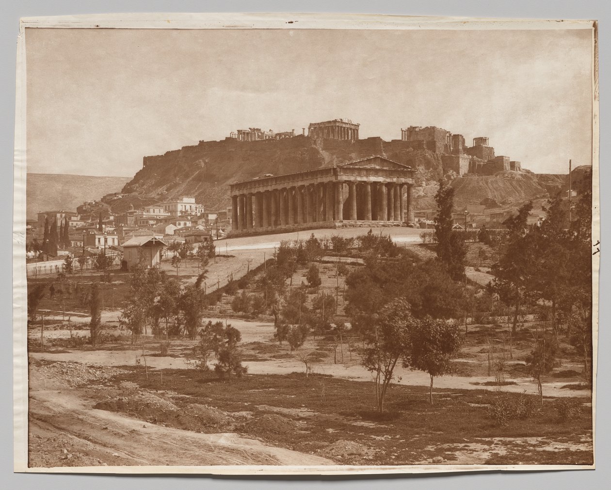 Uitzicht op de Akropolis door Adolphe Braun and Co.
