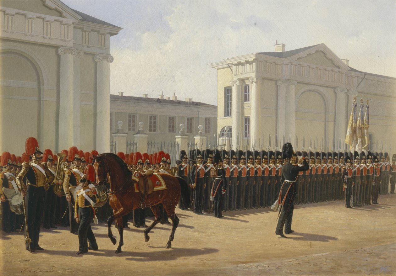 Het Leib Guard Izmailovo Regiment, 1846 door Adolphe Ladurner