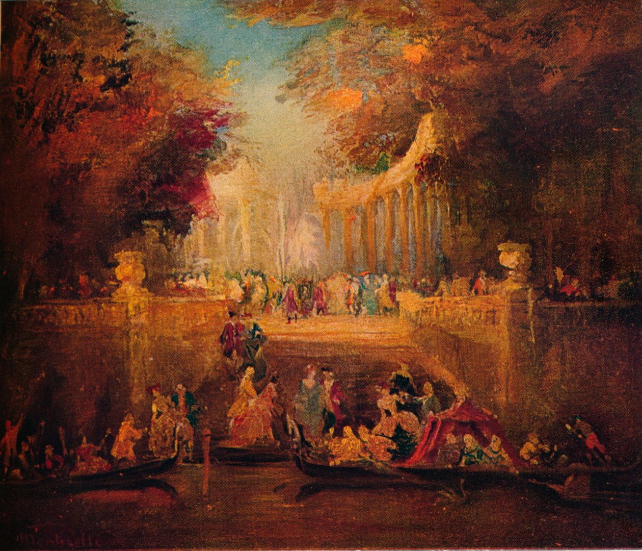 Fête Champêtre door Adolphe Joseph Thomas Monticelli