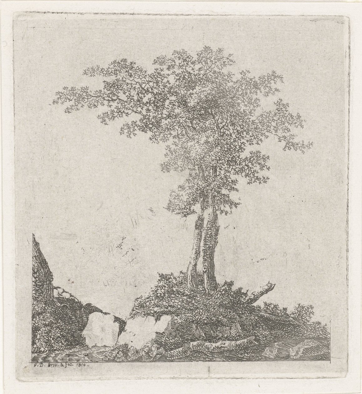 Twee bomen door Adriaan Jacob Willem van Dielen