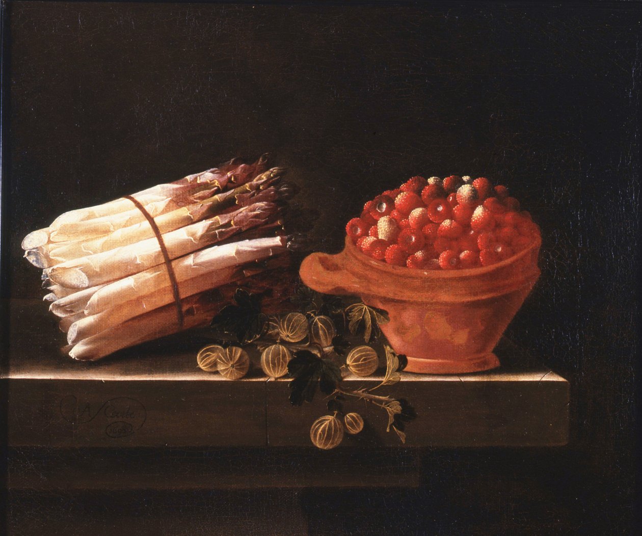 Stilleven met fruit door Adrian Coorte
