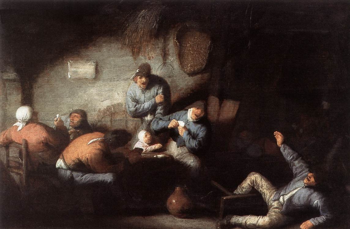 Herbergscène door Adriaen Jansz. van Ostade