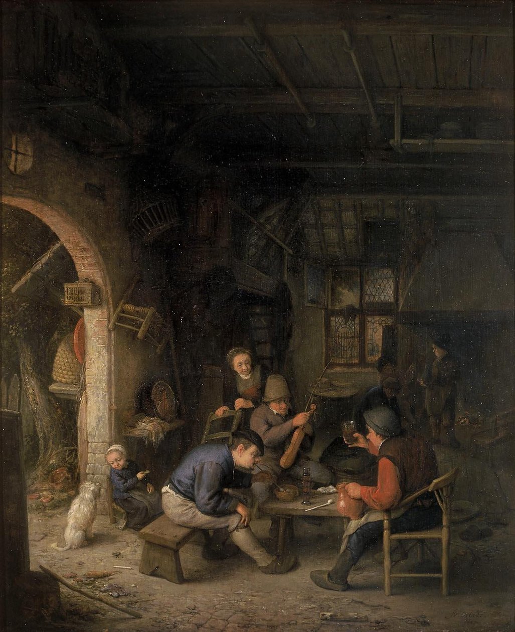 Boeren in een Herberg door Adriaen Jansz. van Ostade