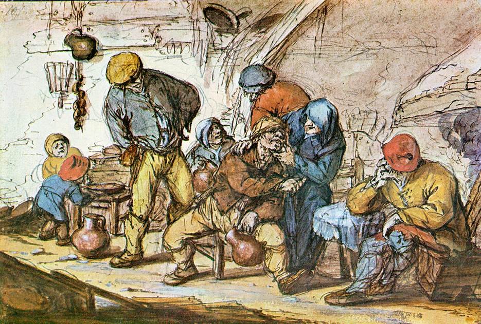 Scène in de Herberg door Adriaen Jansz. van Ostade