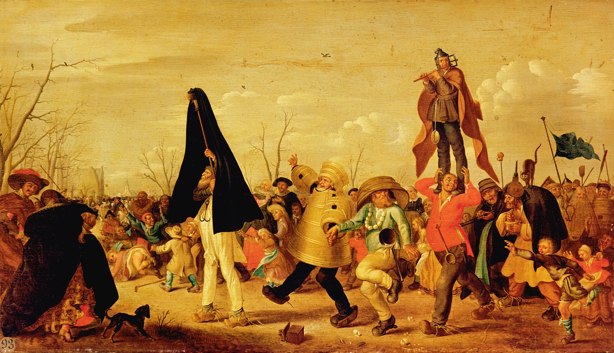 Het carnaval door Adriaen Pietersz van de Venne