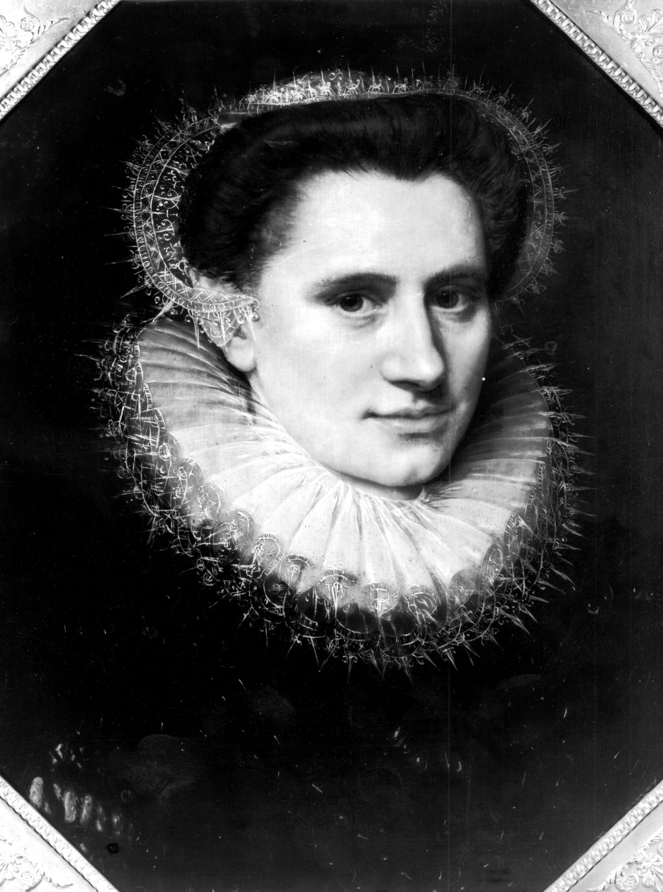 Portret van een vrouw door Adriaen Thomasz Key