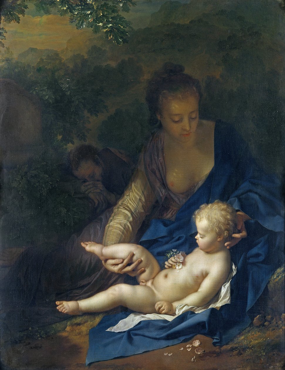Rust tijdens de vlucht naar Egypte, 1706 door Adriaan van der Werff
