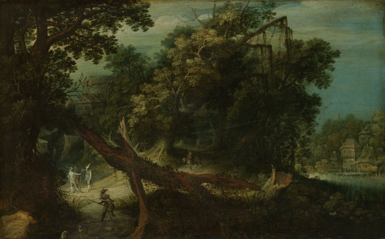 Bergachtig landschap door Adriaen van Stalbemt