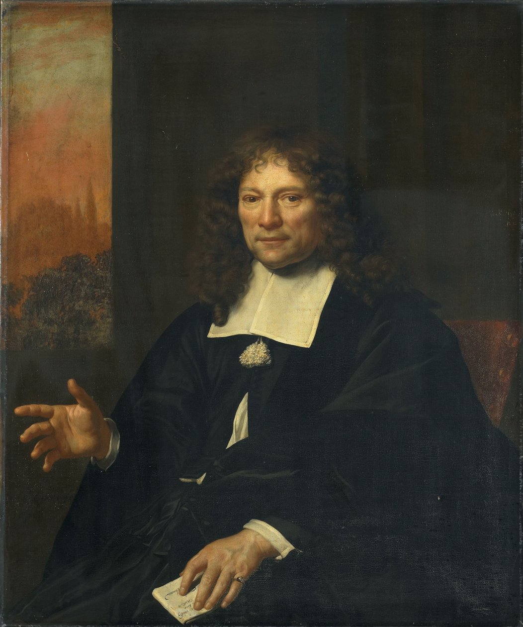 Portrait of Daniël Niëllius (1610-1689) door Adriaen Backer