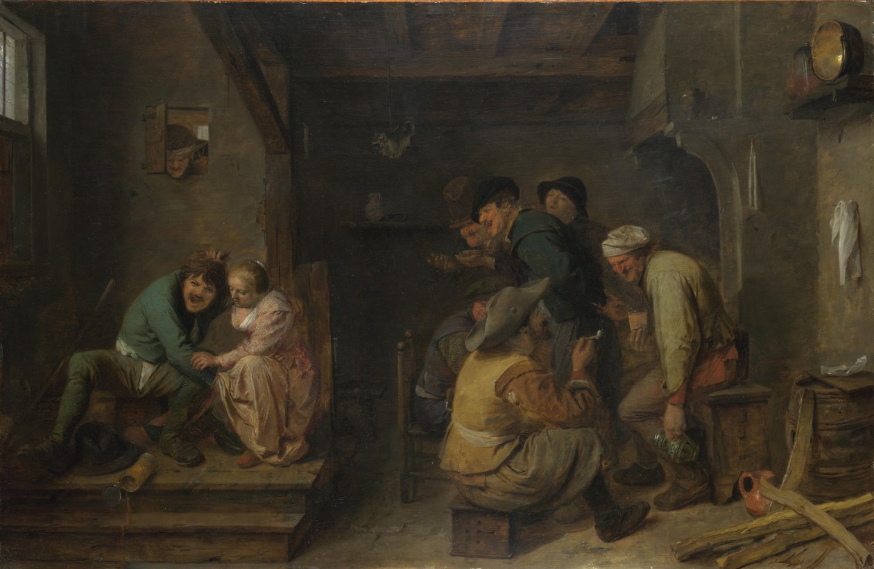 Taverne Scène door Adriaen Brouwer