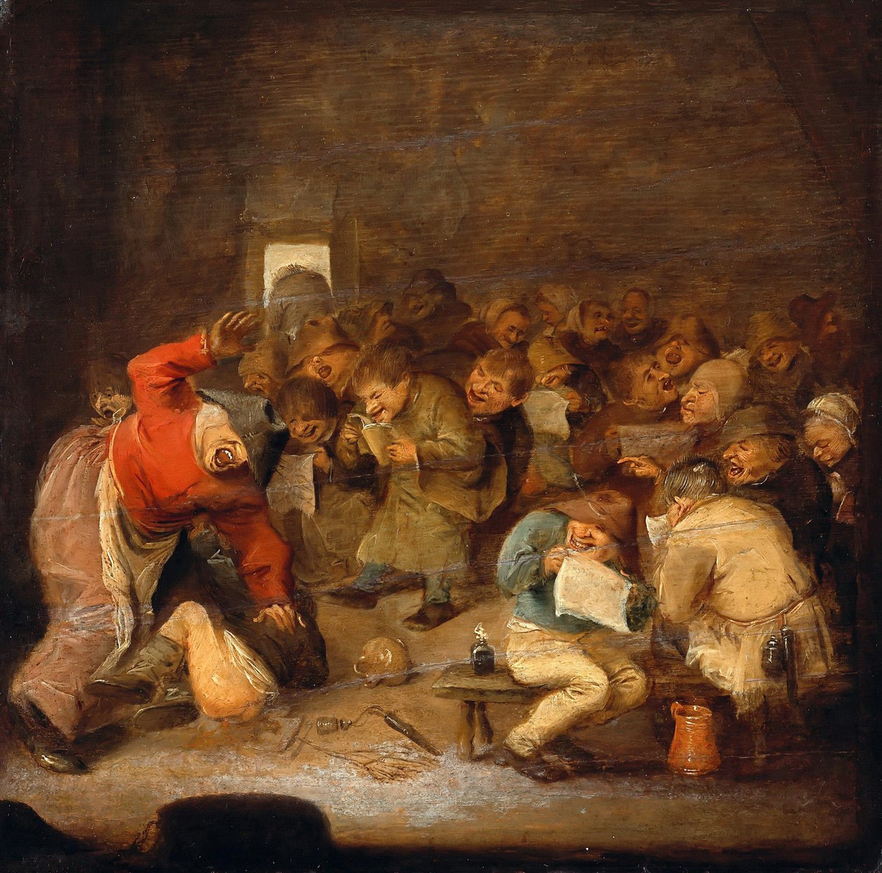 De school door Adriaen Brouwer