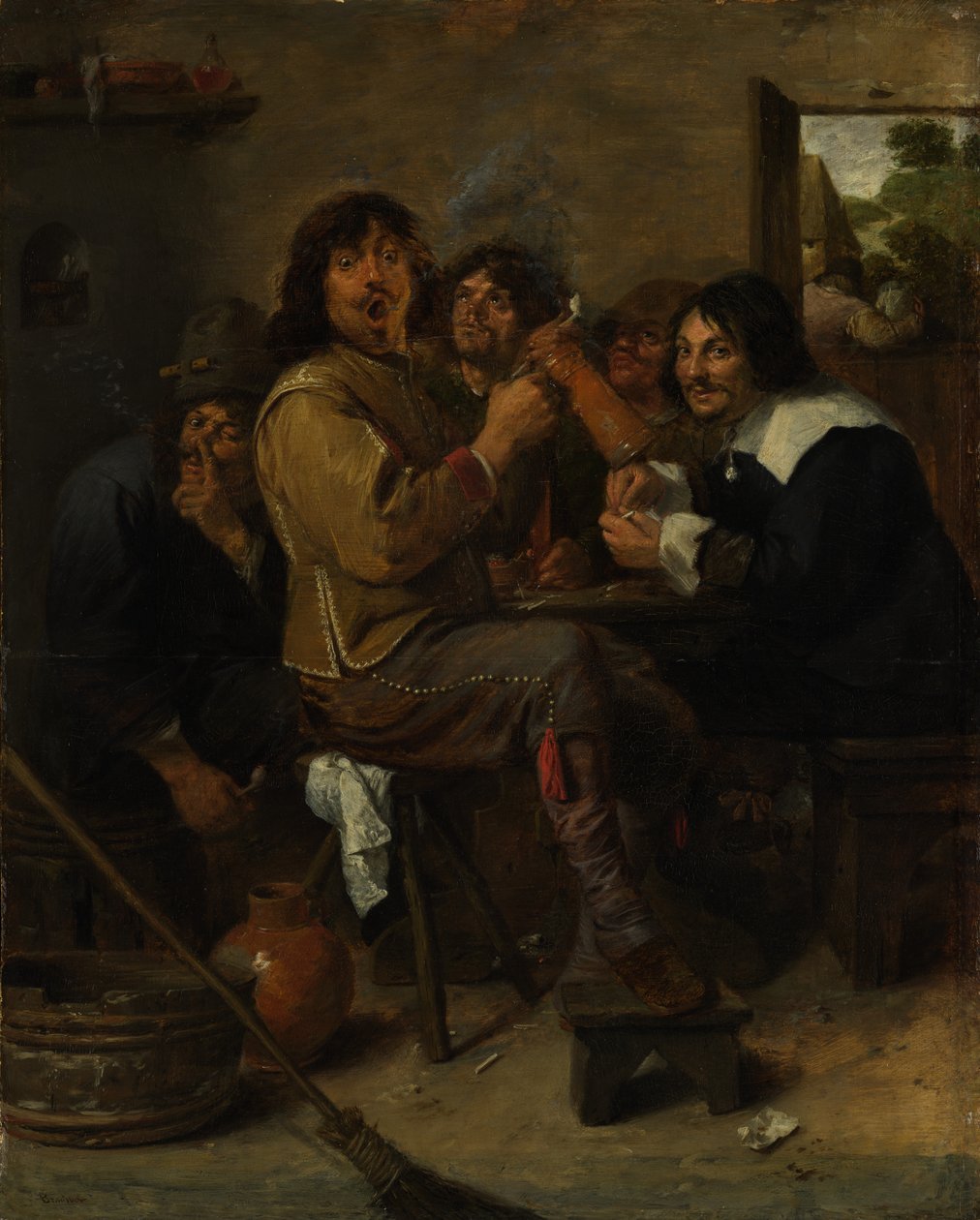De rokers door Adriaen Brouwer